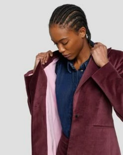 7 For All Mankind Velvet Blazer In Winetasting -7 For All Mankind Sales 7N947F38 WNT 5