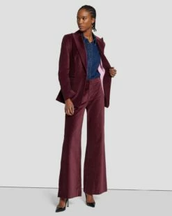 7 For All Mankind Velvet Blazer In Winetasting -7 For All Mankind Sales 7N947F38 WNT 6