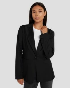 7 For All Mankind Single Breasted Blazer In Black -7 For All Mankind Sales 7N949F37 BLK 5