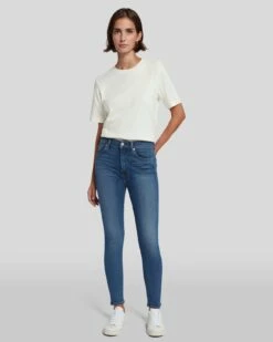 7 For All Mankind Slim Illusion High Waist Ankle Skinny In Love Story -7 For All Mankind Sales 7U001393 LOV 6