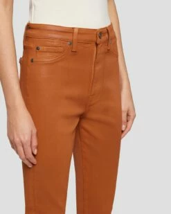 7 For All Mankind High Waist Ankle Skinny In Coated Ginger 13 7 For All Mankind High Waist Ankle Skinny In Coated Ginger -7 For All Mankind Sales 7U001752 CCC 6