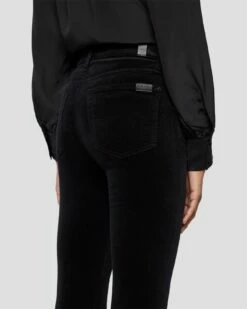 7 For All Mankind Velvet High Waist Ankle Skinny In Black -7 For All Mankind Sales 7U001V65 BLK 5