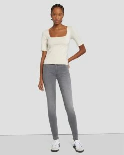 7 For All Mankind Slim Illusion Skinny Luxe High Waist In Bliss -7 For All Mankind Sales 7U003A24 BS2 6
