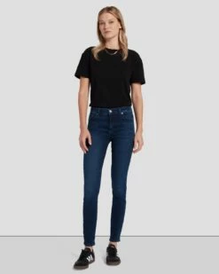 7 For All Mankind Slim Illusion High Waist Skinny In Legendary