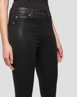 7 For All Mankind B(air) High Waist Ankle Skinny In Coated Black 11 7 For All Mankind B(air) High Waist Ankle Skinny In Coated Black -7 For All Mankind Sales 7U040C43 BBT 3