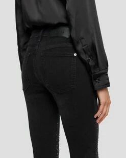 7 For All Mankind Tailorless Crystal Bootcut In Black Iris -7 For All Mankind Sales 7U073216 BI2 5