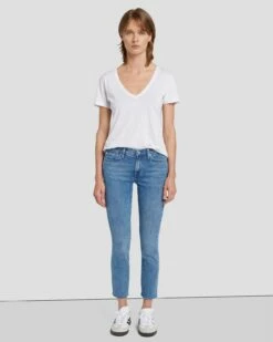 7 For All Mankind Left Hand Roxanne Ankle In Vive