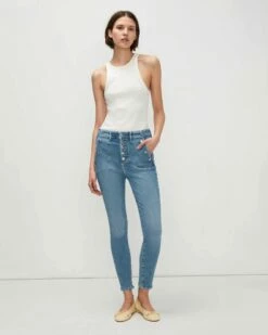 7 For All Mankind Portia In Floral Super Stretch