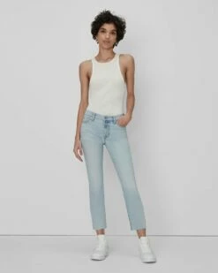 7 For All Mankind Luxe Vintage Roxanne Ankle In Sandalwood