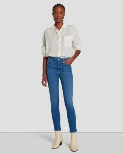 7 For All Mankind No Filter Ultra High Rise Ankle Skinny In Mazete -7 For All Mankind Sales 7U102650 MZ1 6