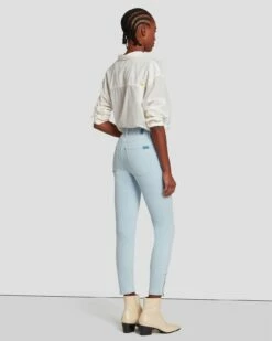 7 For All Mankind No Filter Ultra High Rise Ankle Skinny In Peretti -7 For All Mankind Sales 7U102650 PE1 4