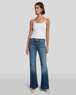 7 For All Mankind Dojo In Lake Blue -7 For All Mankind Sales 7U15S44A LKB 6