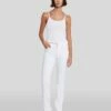 7 For All Mankind Slim Illusion Kimmie Straight In Luxe White -7 For All Mankind Sales 7U301399 SMW 1