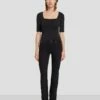 7 For All Mankind Kimmie Bootcut In Black Rose -7 For All Mankind Sales 7U302216 BRS 1