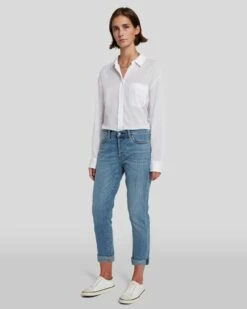 7 For All Mankind Broken Twill Josefina In Bright Light -7 For All Mankind Sales 7U303067 BTL 6