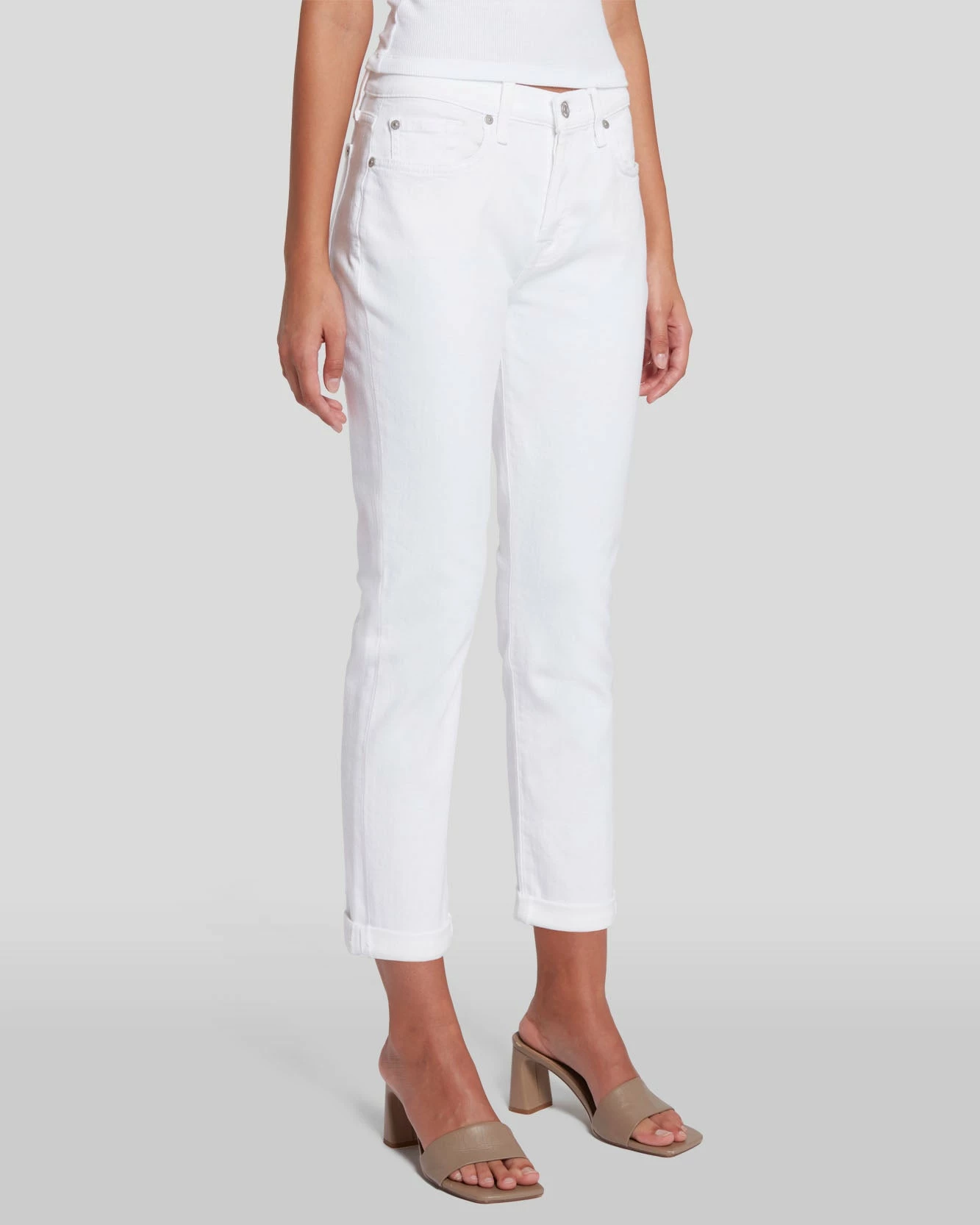7 For All Mankind Broken Twill Josefina In White 4 7 For All Mankind Broken Twill Josefina In White - Image 2