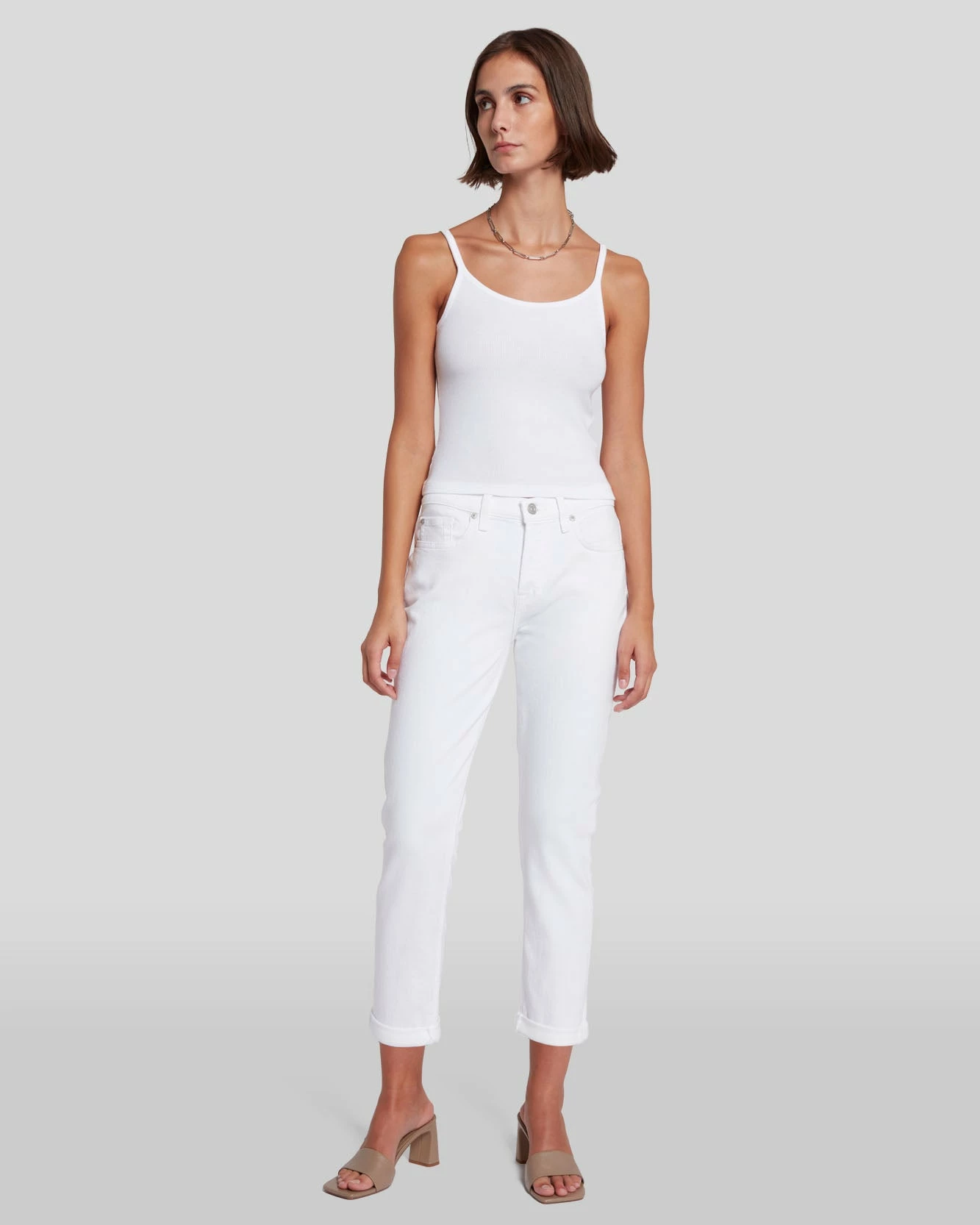7 For All Mankind Broken Twill Josefina In White 8 7 For All Mankind Broken Twill Josefina In White - Image 6