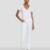 7 For All Mankind Kimmie Cropped Straight In Clean White -7 For All Mankind Sales 7U306189 CLW 1