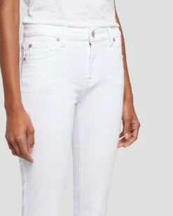 7 For All Mankind Kimmie Cropped Straight In Clean White -7 For All Mankind Sales 7U306189 CLW 4
