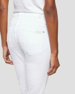 7 For All Mankind Kimmie Cropped Straight In Clean White -7 For All Mankind Sales 7U306189 CLW 5