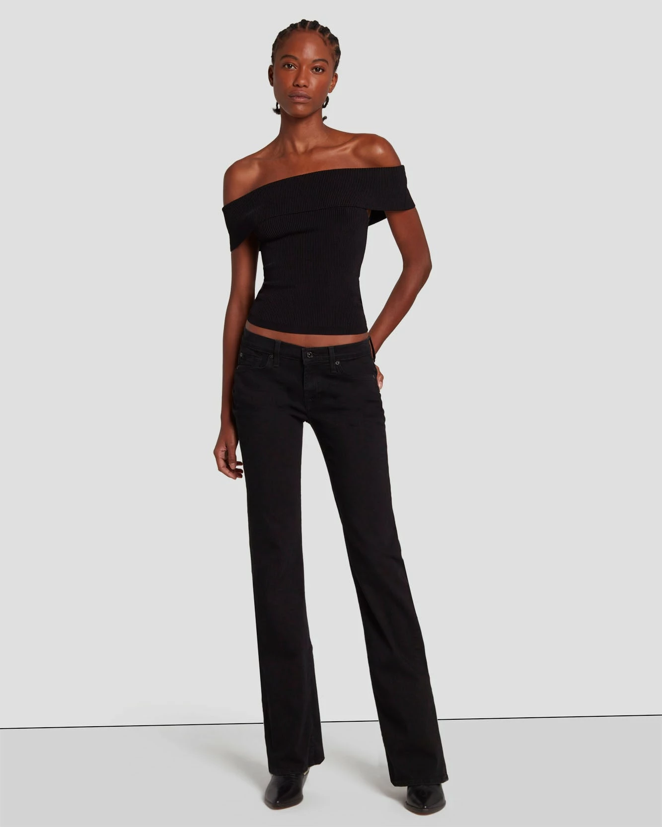 7 For All Mankind B(air) Original Bootcut In Rinsed Black 8 7 For All Mankind B(air) Original Bootcut In Rinsed Black - Image 6