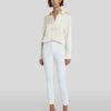 7 For All Mankind Roxanne Ankle With Raw Hem In White Fashion 2 7 For All Mankind Roxanne Ankle With Raw Hem In White Fashion -7 For All Mankind Sales 7U324616 WHT 1