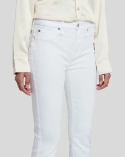 7 For All Mankind Roxanne Ankle With Raw Hem In White Fashion -7 For All Mankind Sales 7U324616 WHT 3
