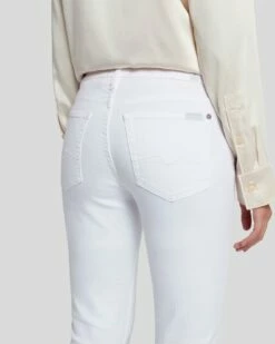 7 For All Mankind Roxanne Ankle With Raw Hem In White Fashion -7 For All Mankind Sales 7U324616 WHT 5