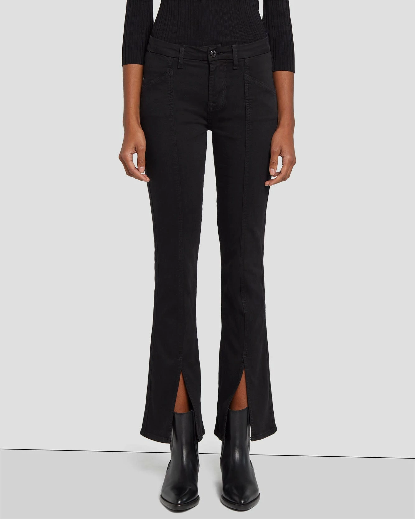 7 For All Mankind Slim Illusion Kimmie Straight In Black 5 7 For All Mankind Slim Illusion Kimmie Straight In Black - Image 3