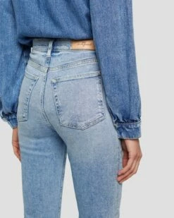 7 For All Mankind Luxe Vintage High Waist Slim Kick In Must -7 For All Mankind Sales 7U352120 MT2 5