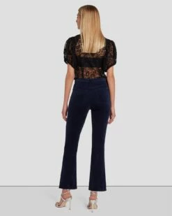 7 For All Mankind Velvet High Waist Slim Kick In Ink -7 For All Mankind Sales 7U352V65 INC 4