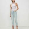 7 For All Mankind Luxe Vintage High Waist Slim Kick In Sun Blue -7 For All Mankind Sales 7U383720 SU1 01