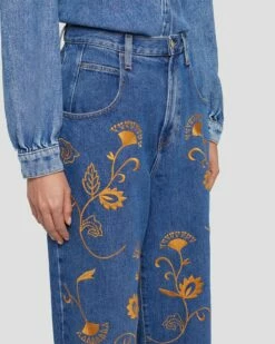 7 For All Mankind The Jennifer 90s Baggy Jean In Explorer -7 For All Mankind Sales 7U422C10 EP1 3