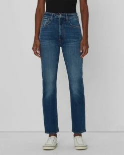 7 For All Mankind Beauty Denim Easy Slim Cropped In Pinyon