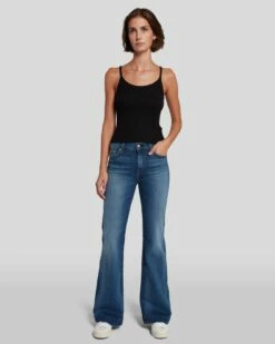 7 For All Mankind Dojo In Distressed Authentic Light -7 For All Mankind Sales 7U45244A DLU 6