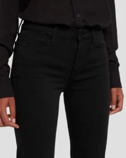 7 For All Mankind Tailorless Slim Illusion Dojo In Black -7 For All Mankind Sales 7U452526 BLK 3