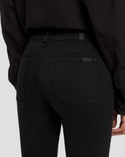 7 For All Mankind Tailorless Slim Illusion Dojo In Black -7 For All Mankind Sales 7U452526 BLK 5