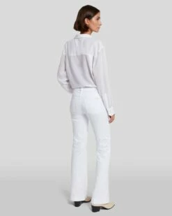 7 For All Mankind Slim Illusion Tailorless Dojo In Luxe White -7 For All Mankind Sales 7U470399 SMW 4