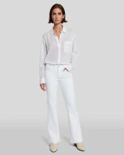 7 For All Mankind Slim Illusion Tailorless Dojo In Luxe White -7 For All Mankind Sales 7U470399 SMW 6
