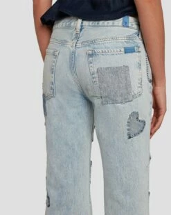 7 For All Mankind Tailorless Low Rise Flare In Iris Patchwork -7 For All Mankind Sales 7U522555 IPH 5