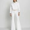 7 For All Mankind Low Rise Flare In Brilliant White -7 For All Mankind Sales 7U522672 BW4 1
