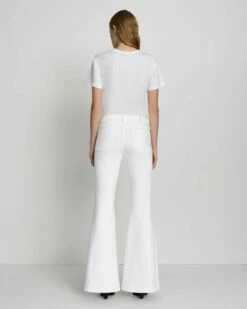 7 For All Mankind Low Rise Flare In Brilliant White -7 For All Mankind Sales 7U522672 BW4 4