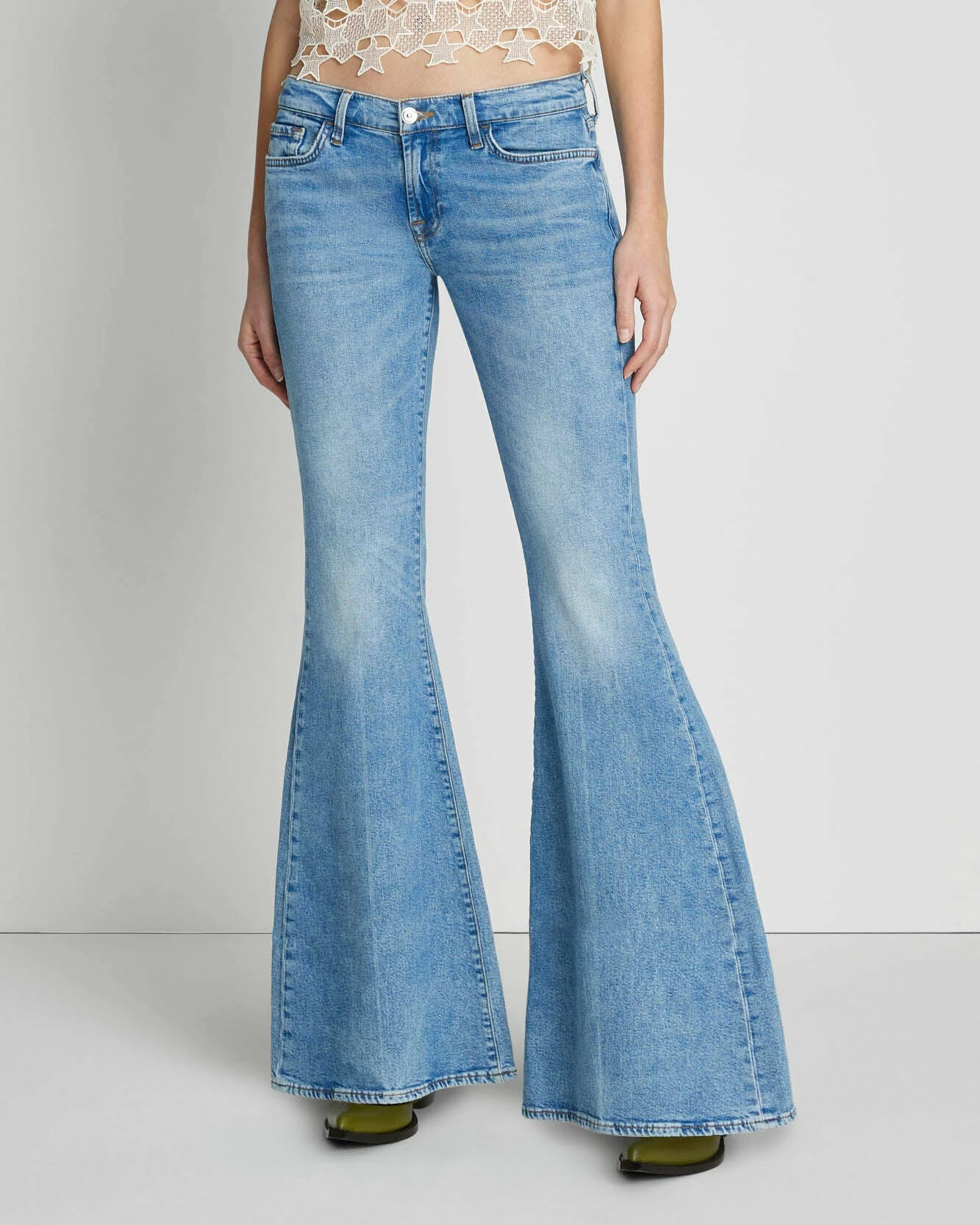 7 For All Mankind Low Rise Flare In Chamberlain 4 7 For All Mankind Low Rise Flare In Chamberlain - Image 2