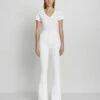 7 For All Mankind No Filter Ultra High Rise Skinny Flare In Clean White -7 For All Mankind Sales 7U525569 BW6 1