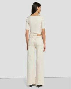 7 For All Mankind Modern Dojo In Ecru -7 For All Mankind Sales 7U533D18 EC2 4