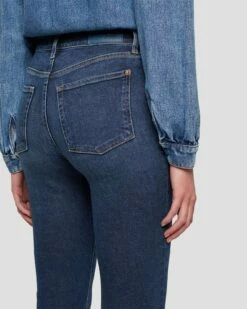 7 For All Mankind Luxe Vintage High Waist Slim Kick In Deep Soul -7 For All Mankind Sales 7U534A91 DS6 5