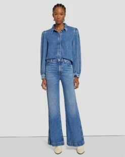 7 For All Mankind Tailorless Denim Lustre Modern Dojo In Daylily