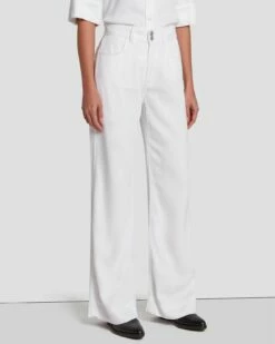 7 For All Mankind Tailorless Denim Lustre Modern Dojo In Brilliant White -7 For All Mankind Sales 7U638786 BW0 2