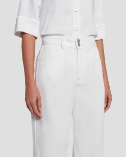 7 For All Mankind Tailorless Denim Lustre Modern Dojo In Brilliant White -7 For All Mankind Sales 7U638786 BW0 6