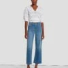 7 For All Mankind Cropped Alexa In Sapphire Blue -7 For All Mankind Sales 7U641C18 SA2 6